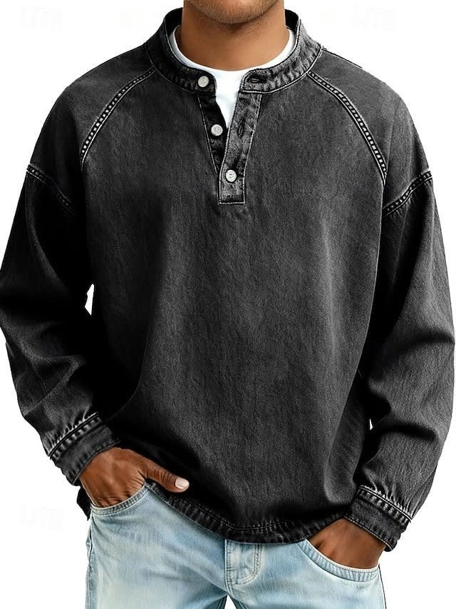 Mario Washed Raglan Long Sleeve Henley_2