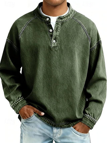 Mario Washed Raglan Long Sleeve Henley_6