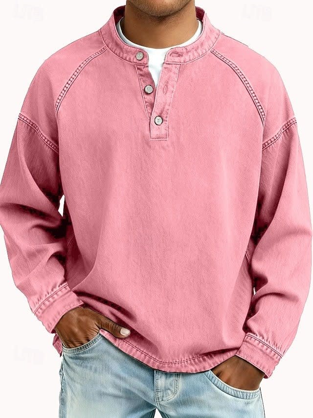 Mario Washed Raglan Long Sleeve Henley_9