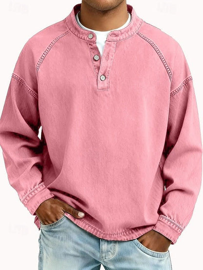 Mario Washed Raglan Long Sleeve Henley_9