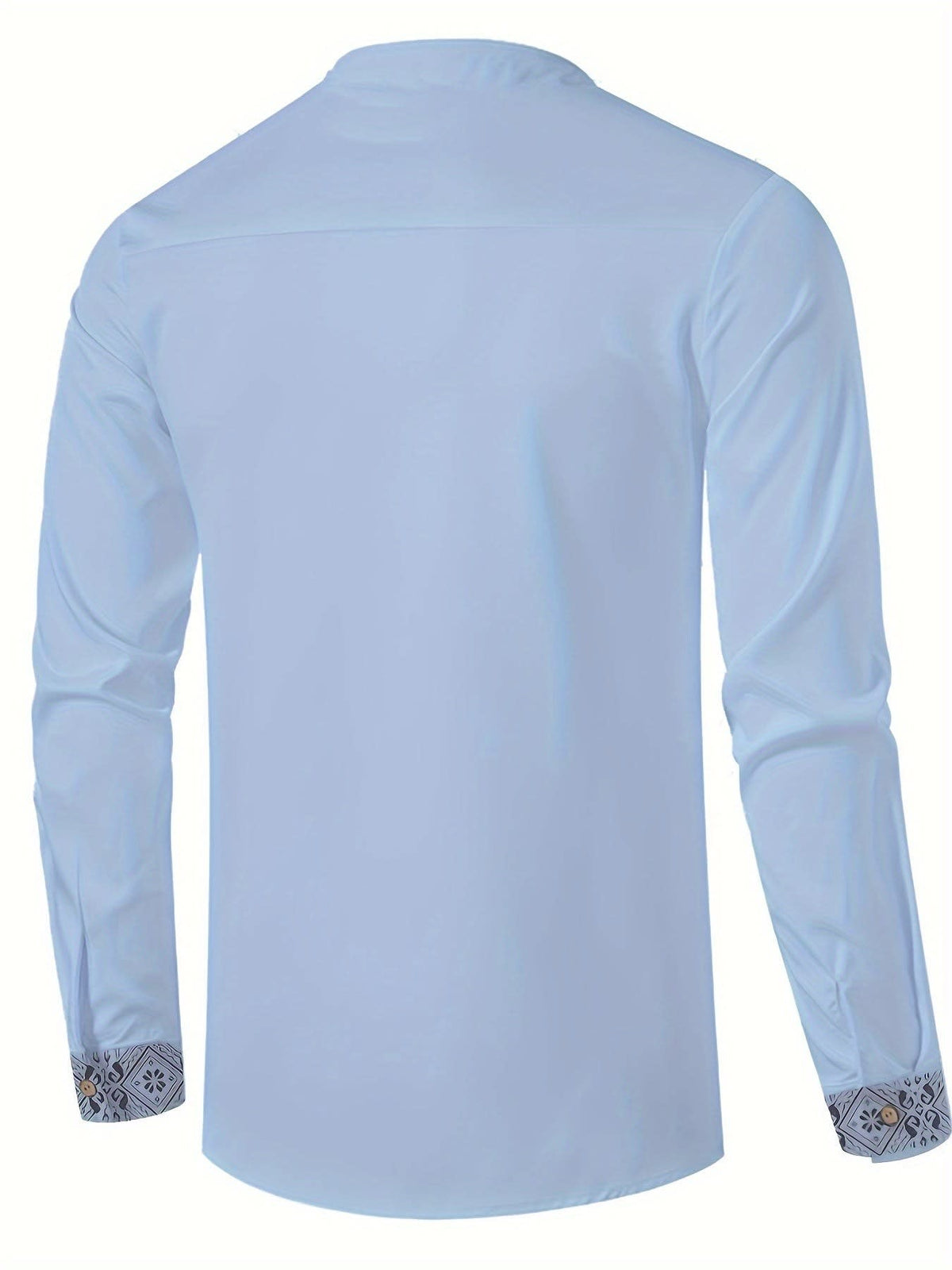 Glover Printed Placket Stand Collar Shirt