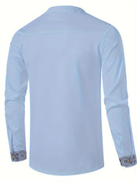 Glover Printed Placket Stand Collar Shirt