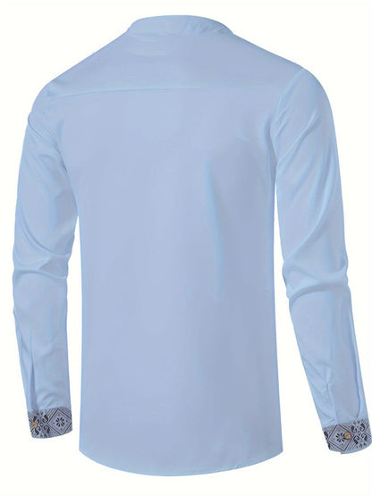 Glover Printed Placket Stand Collar Shirt_6