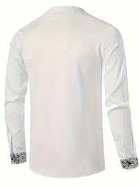 Glover Printed Placket Stand Collar Shirt