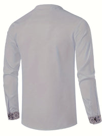 Glover Printed Placket Stand Collar Shirt