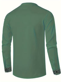 Glover Printed Placket Stand Collar Shirt