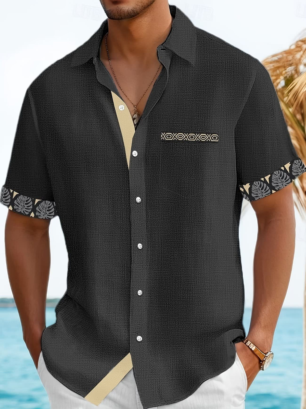 Sheldon Contrast Trim Short Sleeve Shirt