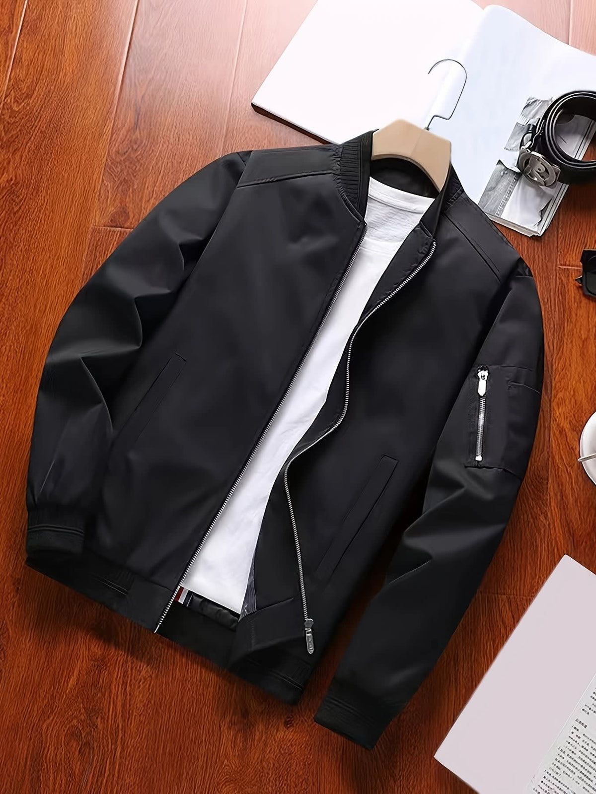 Halford Lightweight Zip Up Bomber Jacket