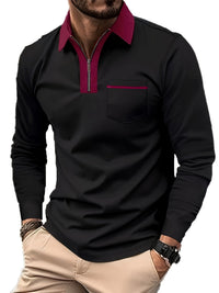 Blair Zip Placket Long Sleeve Polo