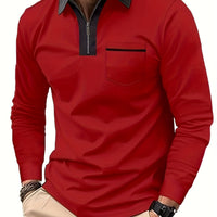 Blair Zip Placket Long Sleeve Polo