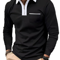 Blair Zip Placket Long Sleeve Polo