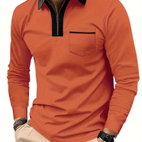 Blair Zip Placket Long Sleeve Polo