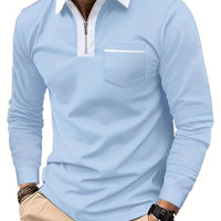 Blair Zip Placket Long Sleeve Polo