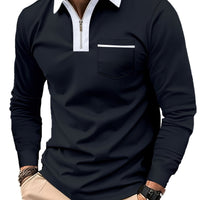 Blair Zip Placket Long Sleeve Polo