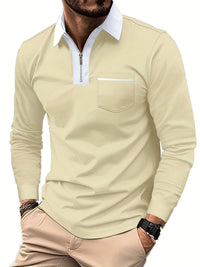 Blair Zip Placket Long Sleeve Polo
