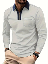 Blair Zip Placket Long Sleeve Polo