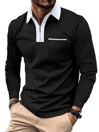 Blair Zip Placket Long Sleeve Polo