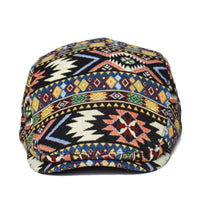 Dylan Woven Aztec Pattern Flat Cap