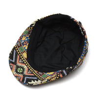 Dylan Woven Aztec Pattern Flat Cap