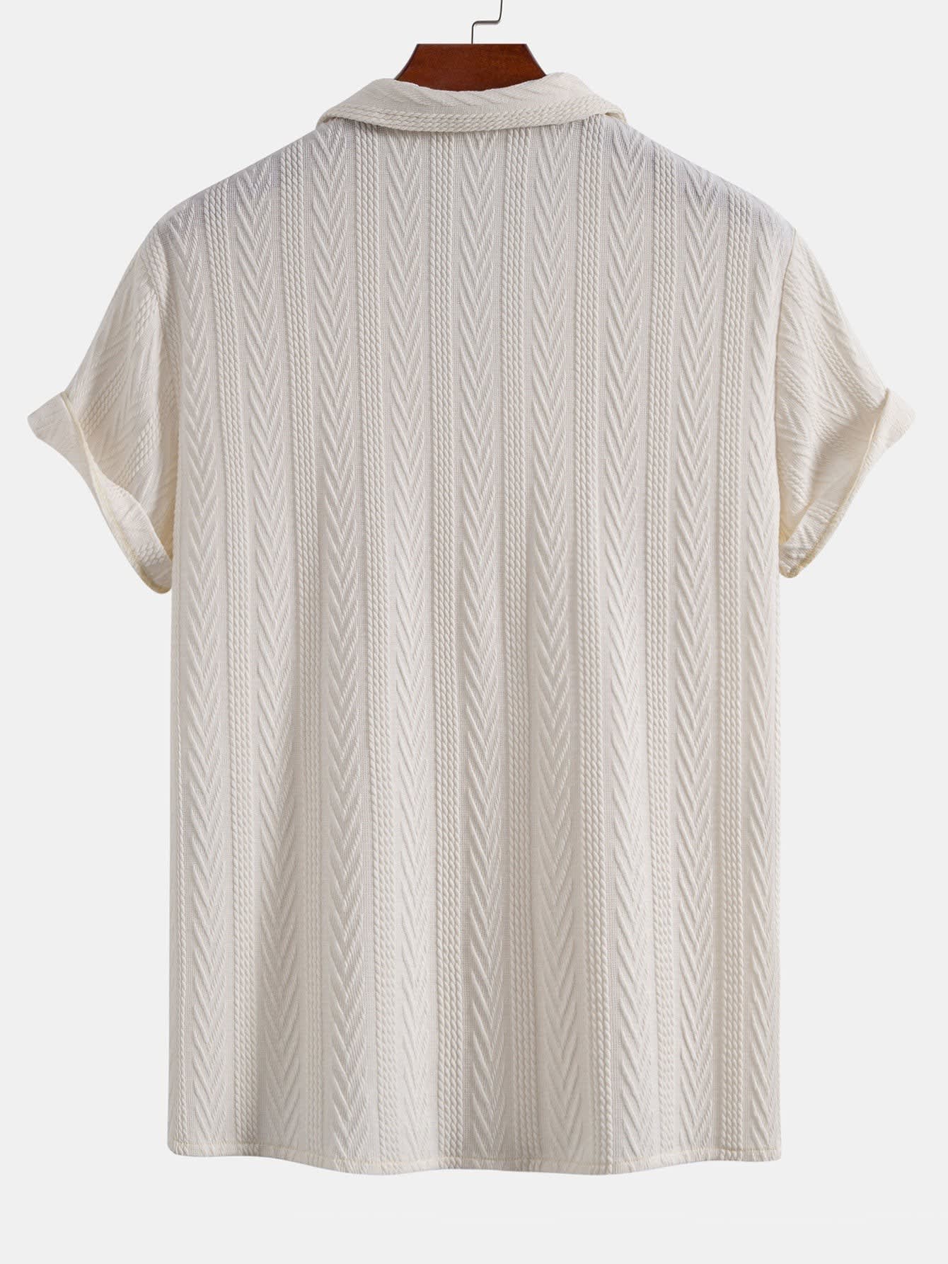 Griffin Textured Camp Collar Shirt and Trouser Set_10