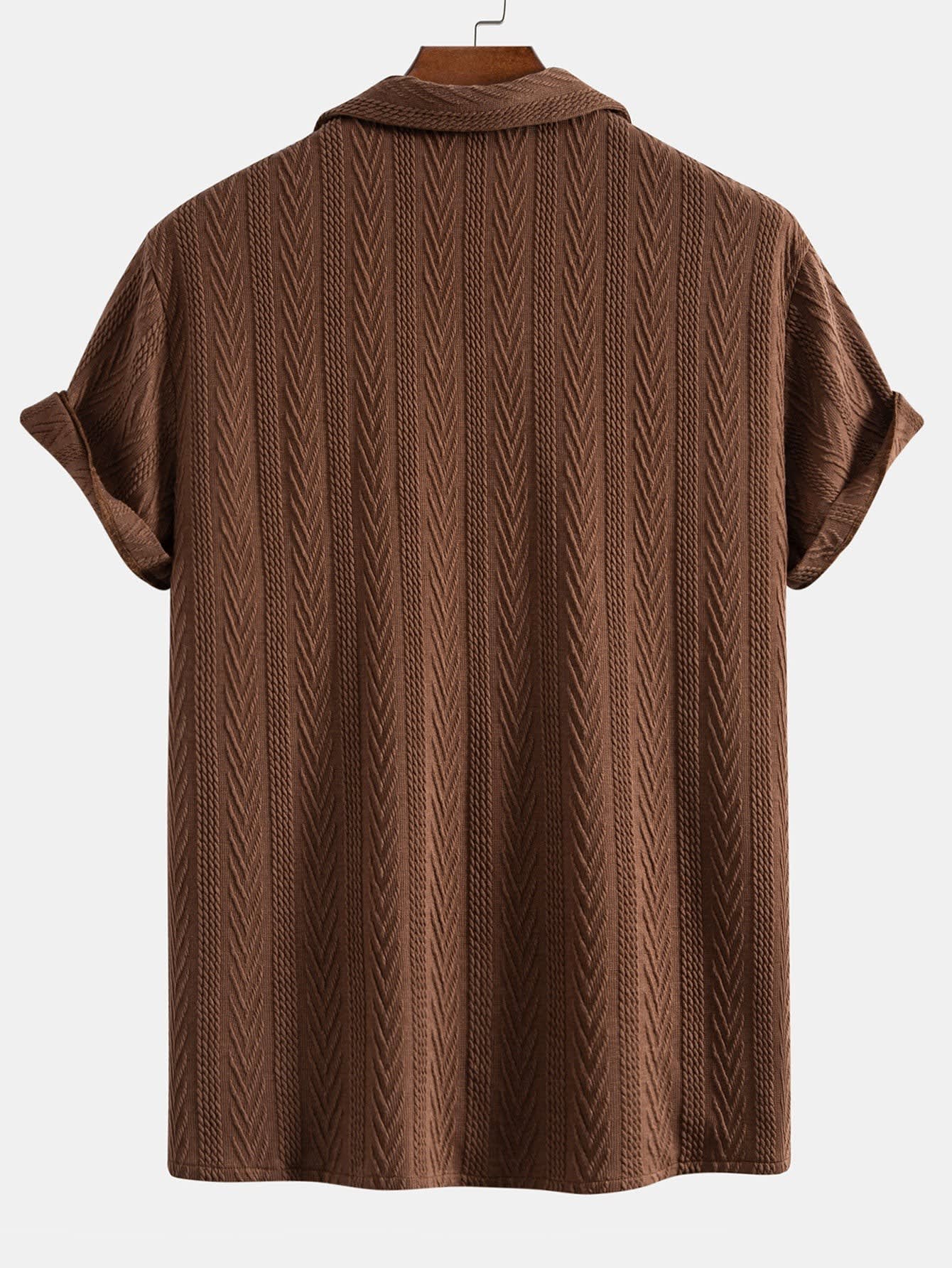 Griffin Textured Camp Collar Shirt and Trouser Set_6