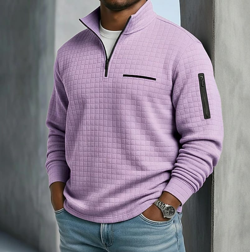 Chester Textured Knit Quarter Zip Pullover