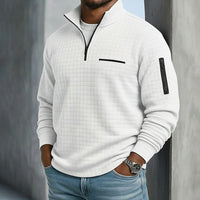 Chester Textured Knit Quarter Zip Pullover