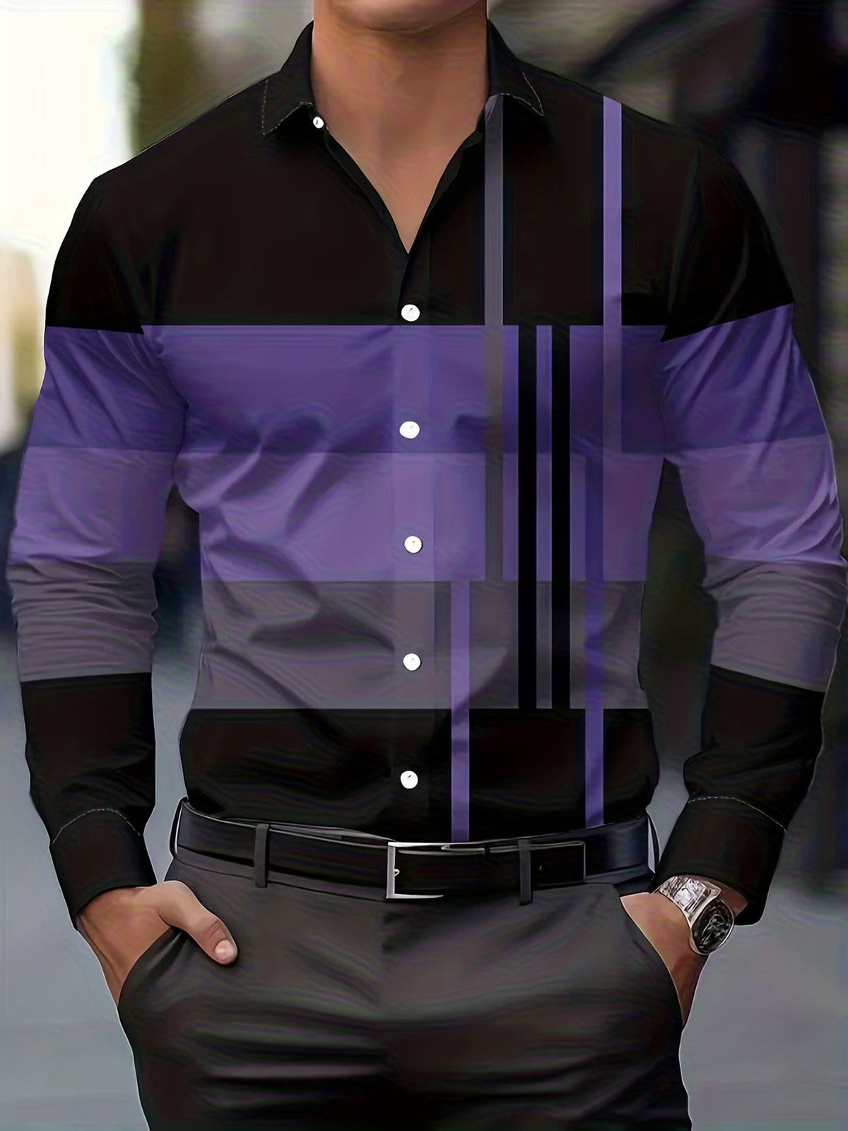 Payton Large Check Long Sleeve Shirt