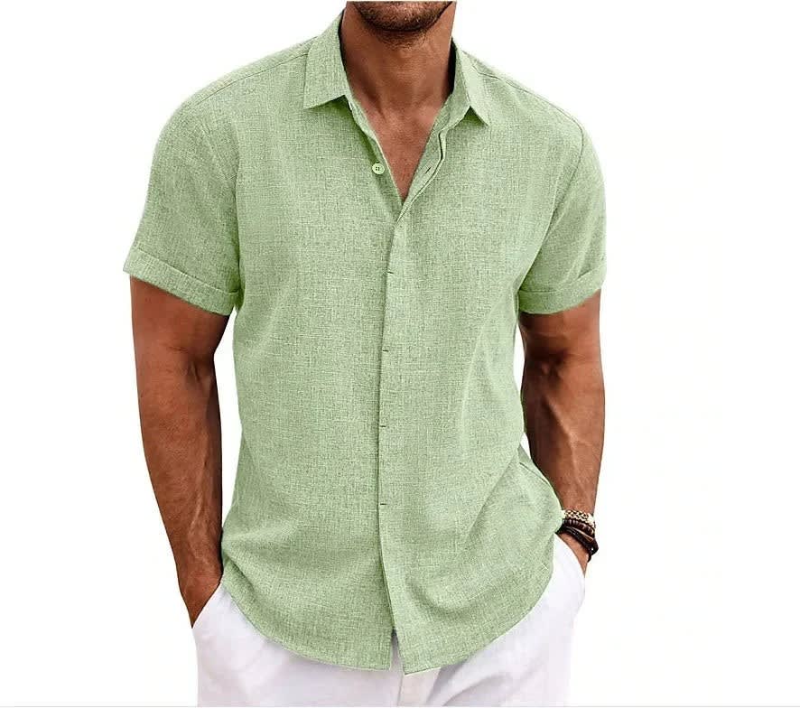 Barlow Linen Blend Short Sleeve Shirt_6