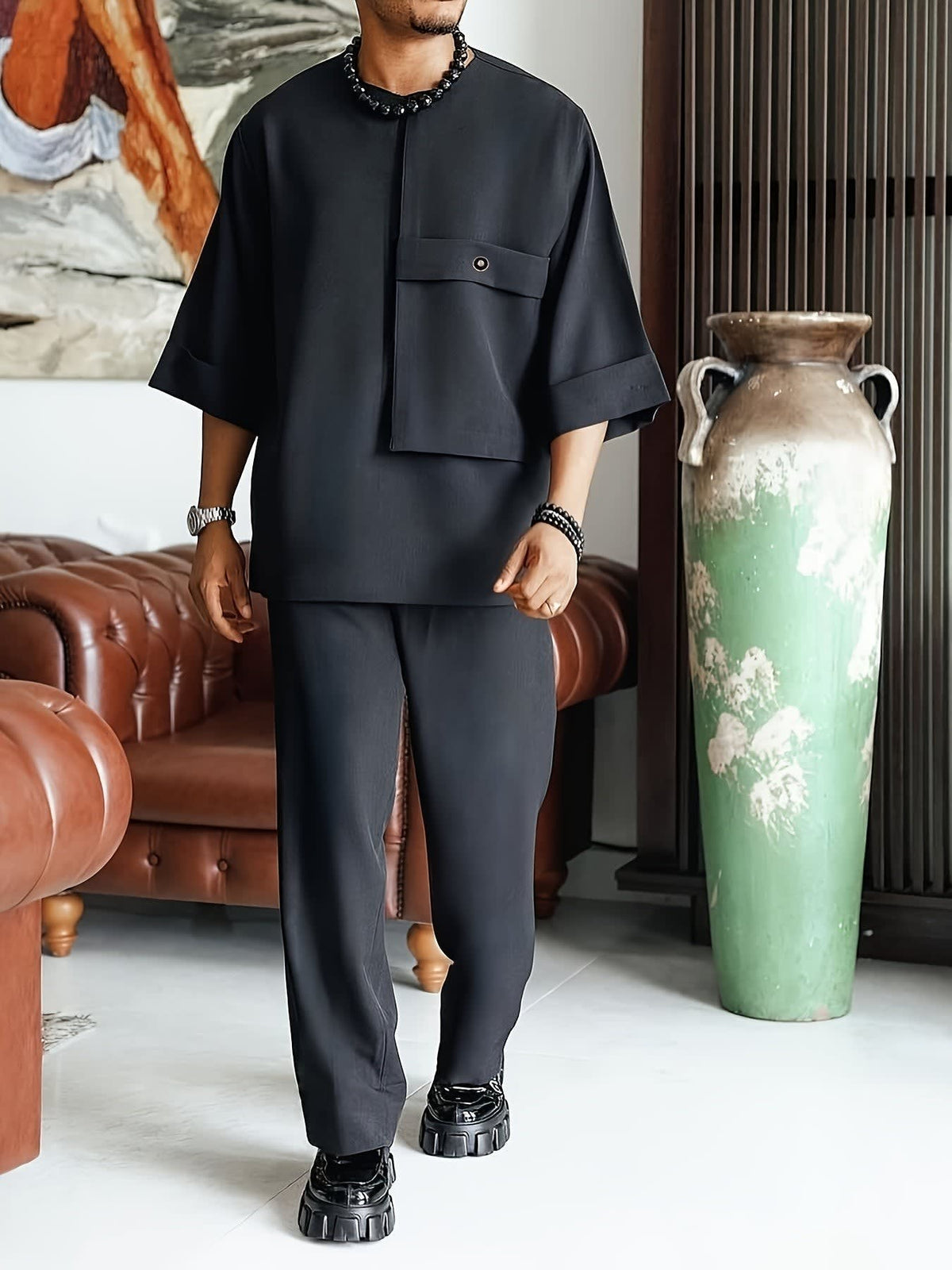 Mostyn Oversized Shirt and Trousers Set