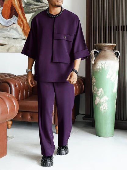 Mostyn Oversized Shirt and Trousers Set_4