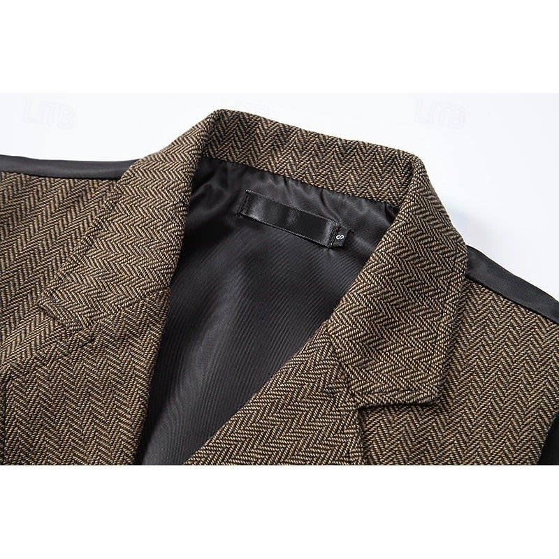 Denton Herringbone Tweed Double Breasted Waistcoat