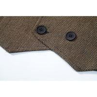 Denton Herringbone Tweed Double Breasted Waistcoat
