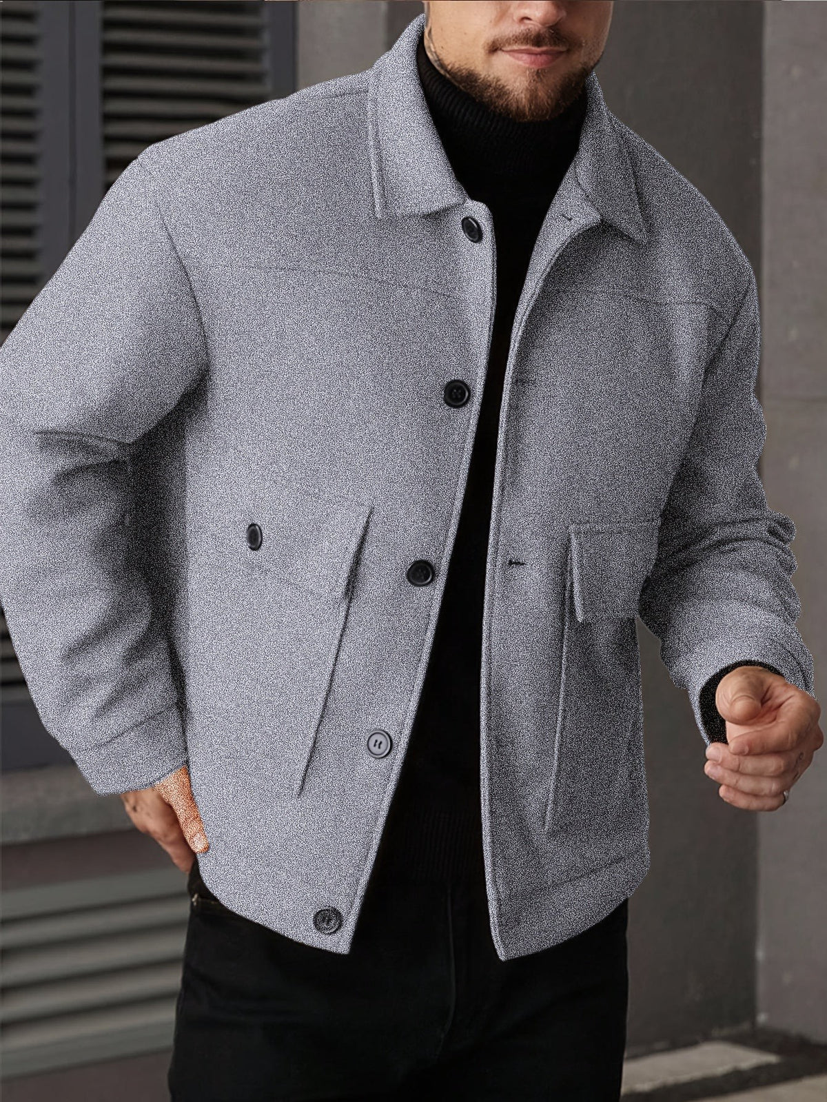 Dixon Brushed Flap Pocket Overshirt Jacket