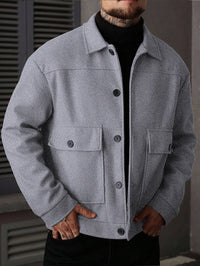 Dixon Brushed Flap Pocket Overshirt Jacket