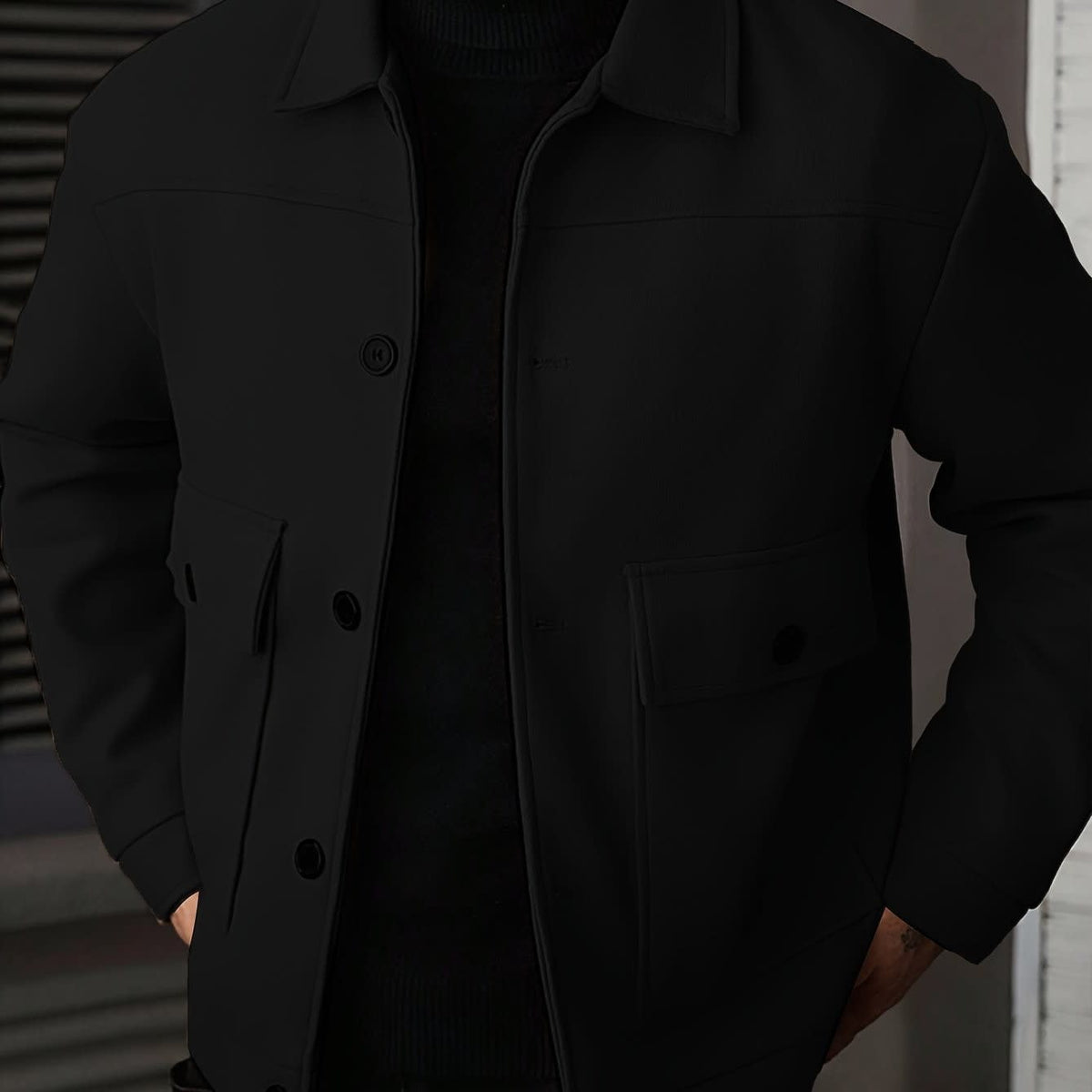 Dixon Brushed Flap Pocket Overshirt Jacket