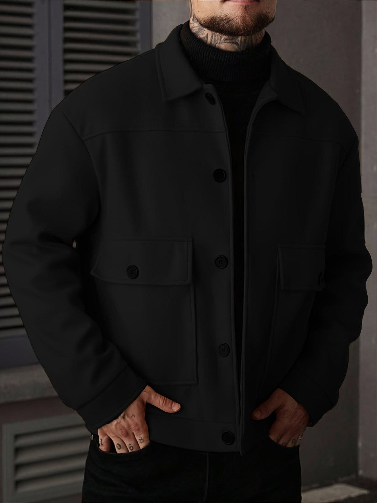 Dixon Brushed Flap Pocket Overshirt Jacket
