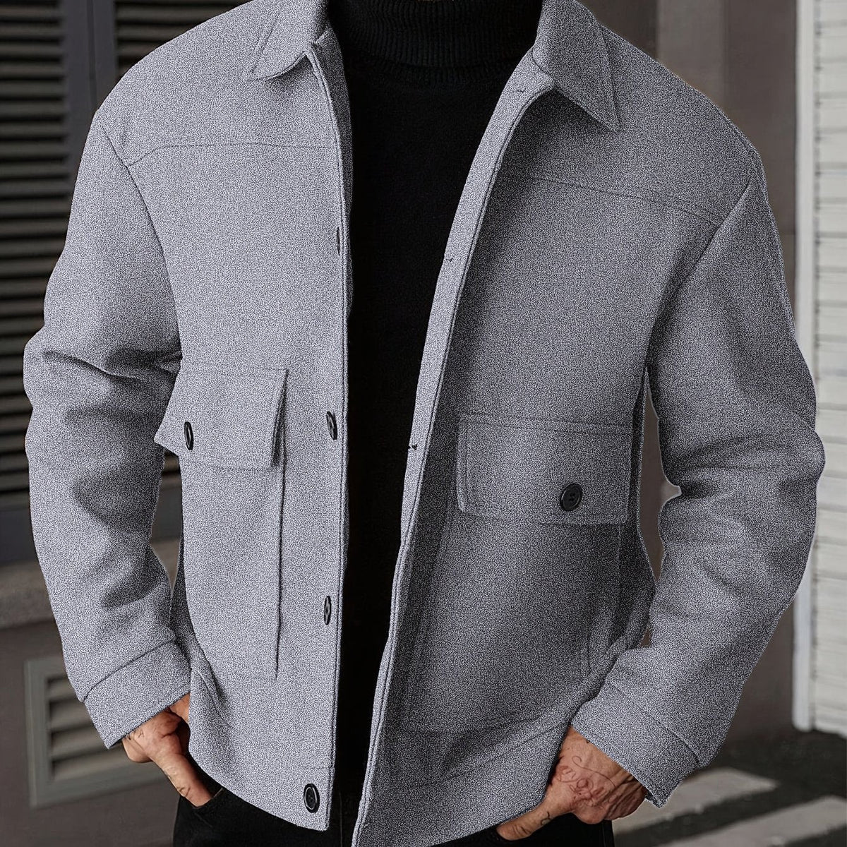 Dixon Brushed Flap Pocket Overshirt Jacket