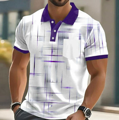 Adrian Geometric Print Short Sleeve Polo_8