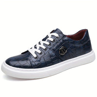 Manning Croc Texture Lace Up Sneakers
