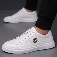 Manning Croc Texture Lace Up Sneakers