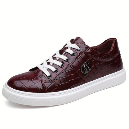 Manning Croc Texture Lace Up Sneakers_7
