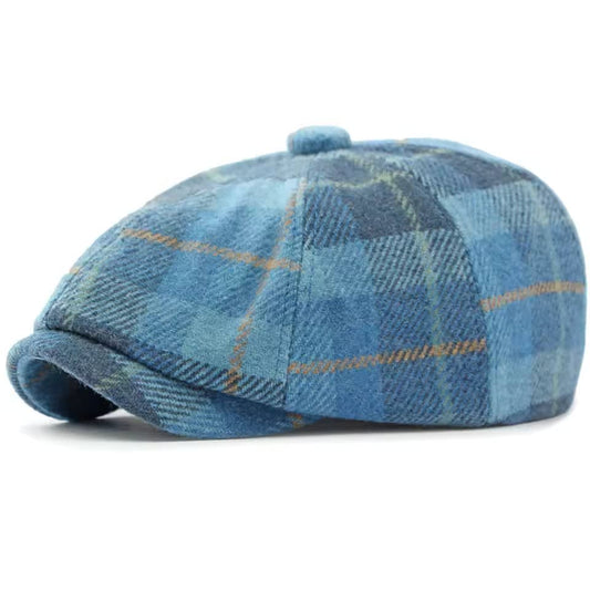 Quade Patchwork Check Flat Cap_1