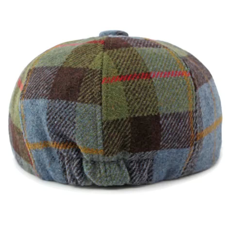 Quade Patchwork Check Flat Cap