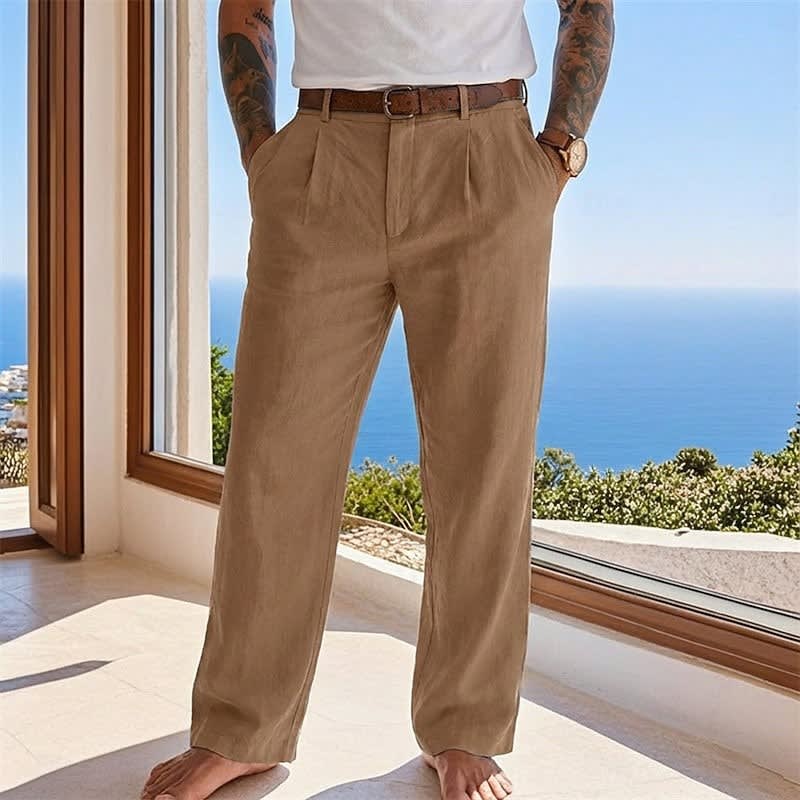Bishop Pleated Front Summer Trousers