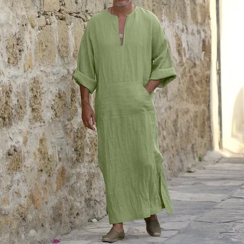 King Split Neck Longline Kaftan Robe