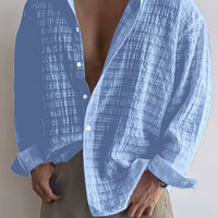 Albie Crinkled Weave Long Sleeve Shirt
