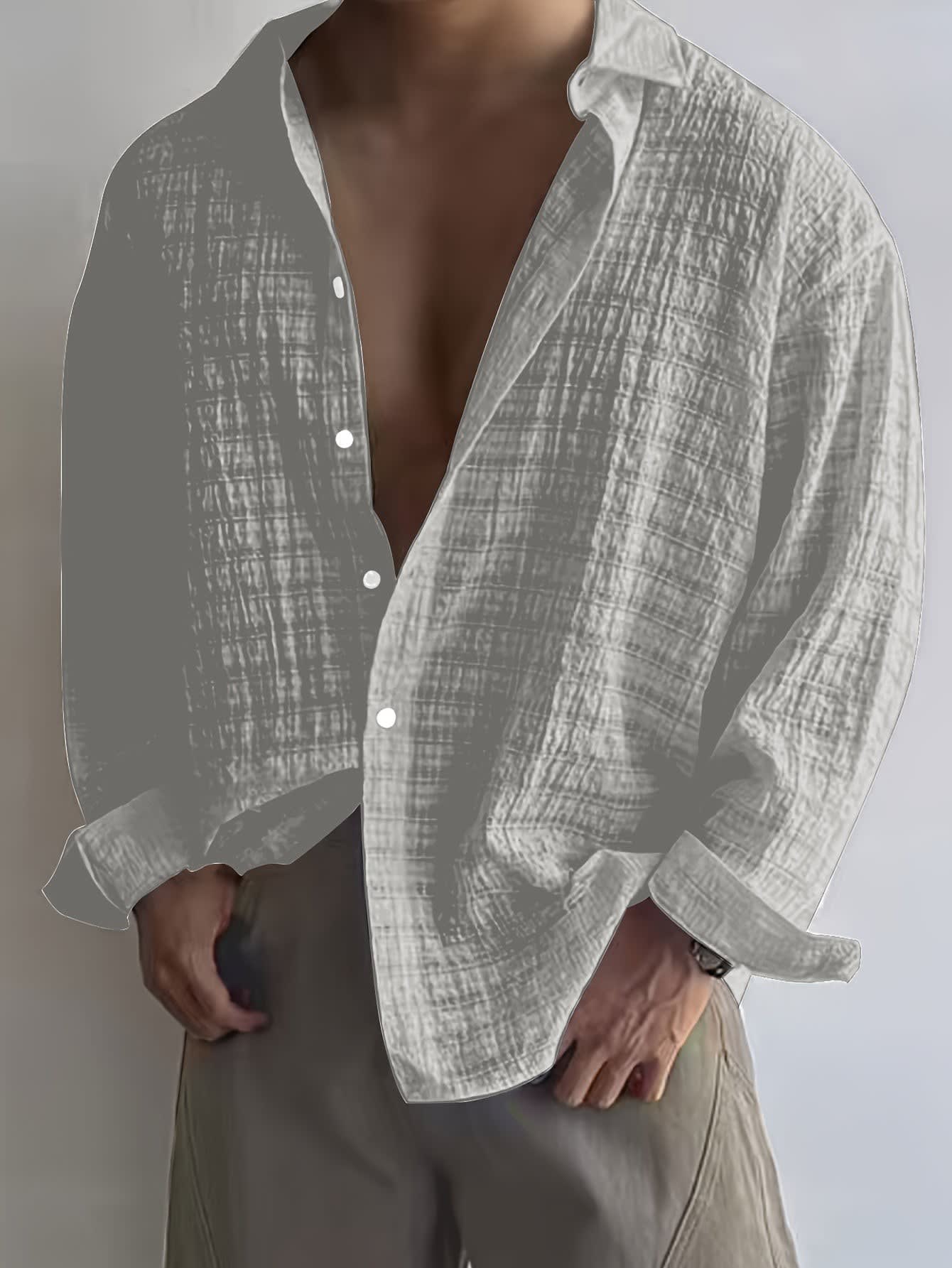 Albie Crinkled Weave Long Sleeve Shirt_6