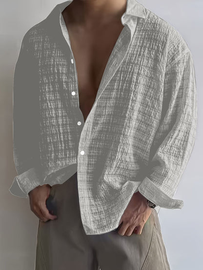 Albie Crinkled Weave Long Sleeve Shirt_6