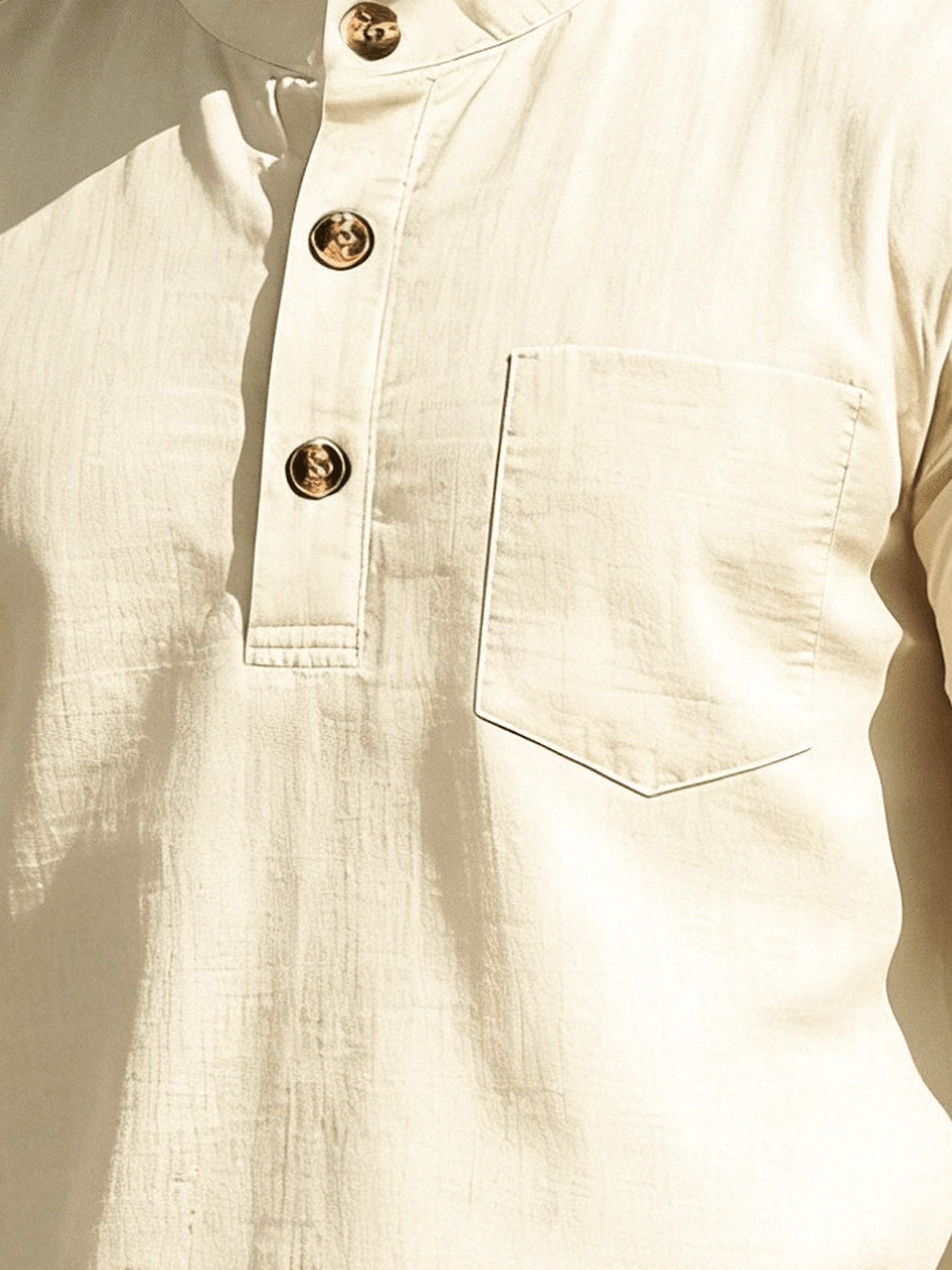 Morton Stand Collar Shirt and Shorts Set_10